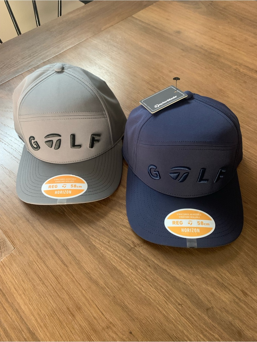 TaylorMade Horizon Golf Hat 2-Pack Gray & Navy NWT 58cm Adjustable